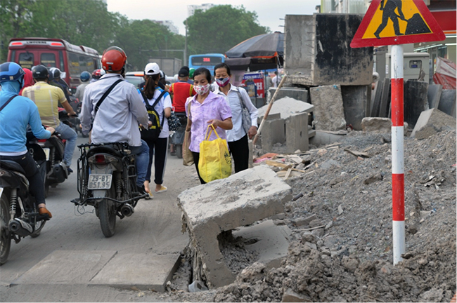 Ảnh: Bẫy cống ngầm trên dự án giao thông nghìn tỷ ở Hà Nội
